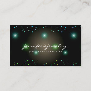 Diamonds Gems Jewellery Green Business Card