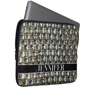 Diamonds, gemstone jewellery pattern    laptop sleeve