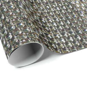 Diamonds, gemstone jewellery pattern   wrapping paper