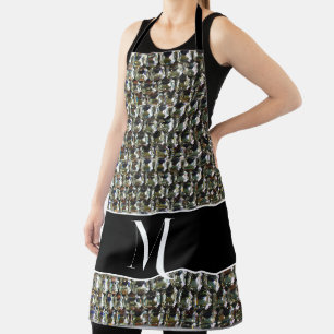 Diamonds, gemstones jewellery pattern apron