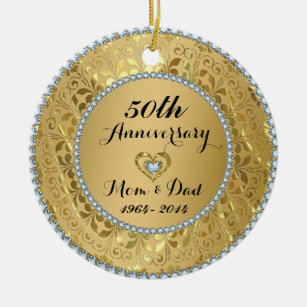 50th wedding anniversary christmas tree ornament