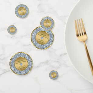 Diamonds & Gold Background Confetti