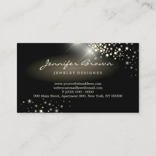 Diamonds Gold Luxes Shining Jewellery Business Card