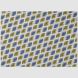 Diamonds Golden Gems Blue Tissue Paper