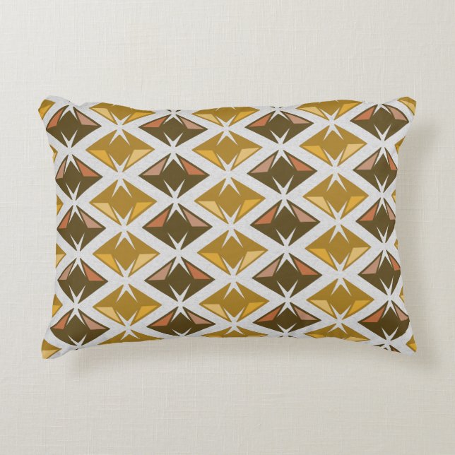Diamonds Golden Graphical Gems on any Colour Decorative Cushion (Front)