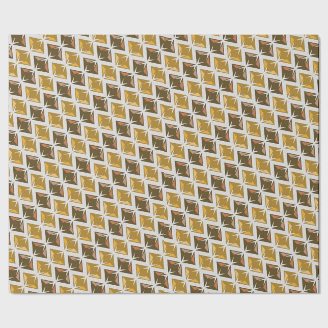 DIAMONDS golden large print Wrapping Paper (Seam)