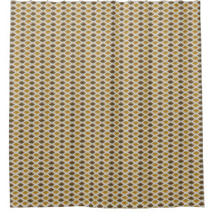 Diamonds Graphical Gems Golden Pattern Shower Curtain