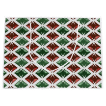 Diamonds Graphical Pattern Green red