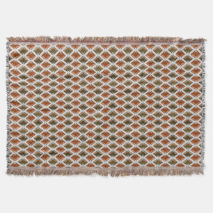Diamonds Graphical Red Gems Pattern Throw Blanket