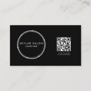 Diamonds Hair Salon Hair Extensions QR code Business Card