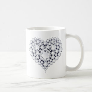 Diamonds Heart Gems Coffee Mug