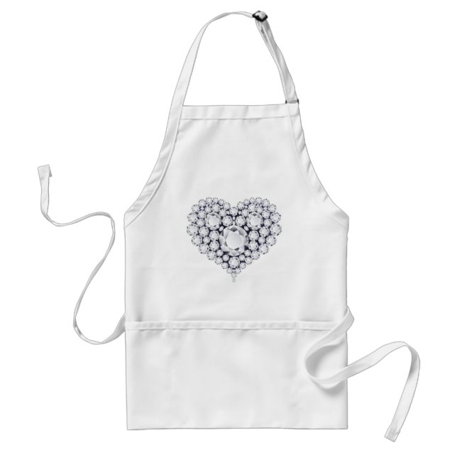 Diamonds Heart Gems Standard Apron (Front)