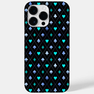 Diamonds Hearts Spades Clubs Playing Cards Pattern Case-Mate iPhone 14 Pro Max Case