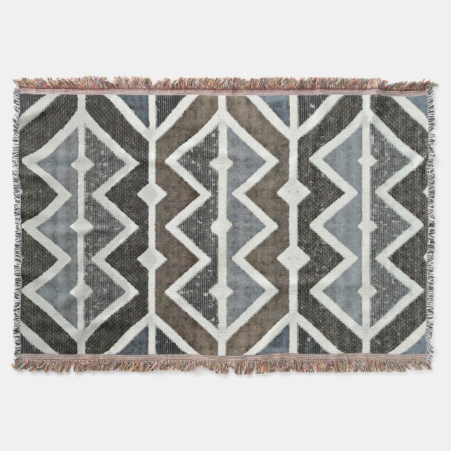 Diamonds In The Rough Zig Zag Throw Blanket (Front)