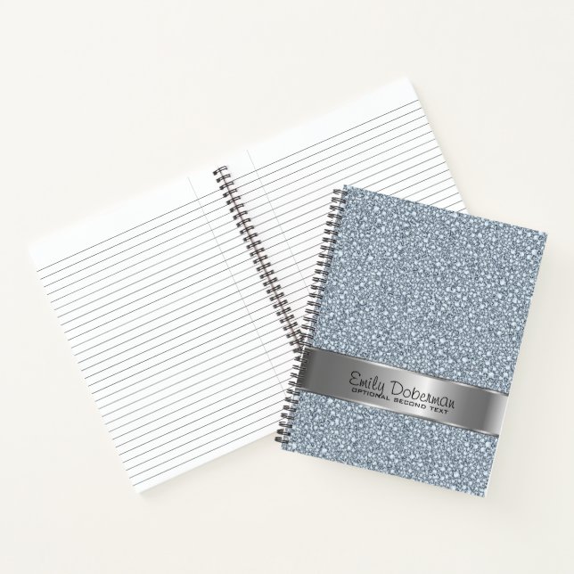 Diamonds Look Glitter Pattern Notebook (Inside)