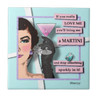 Diamonds & Martinis Coaster Tile