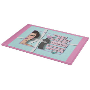 Diamonds & Martinis Glass Cutting Boards