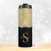 Diamonds Monogram Gold Black Luxury Sophisticated