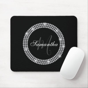 Diamonds Monogram Mouse Mat