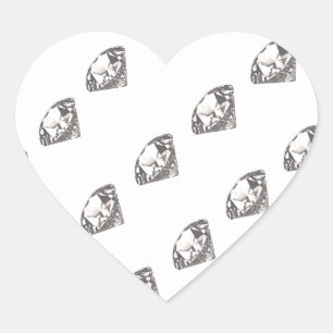 Diamonds on a heart sticker