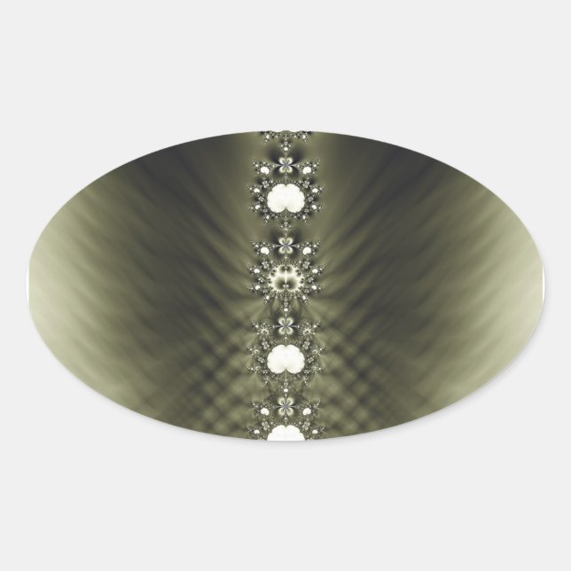 Diamonds Oval Sticker (Front)
