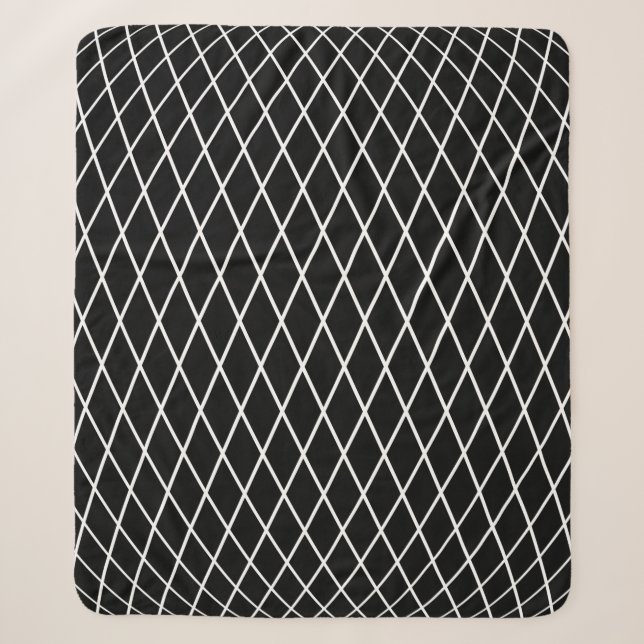 Diamonds pattern sherpa blanket (Front)