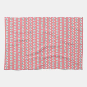 Diamonds pink bg tea towel