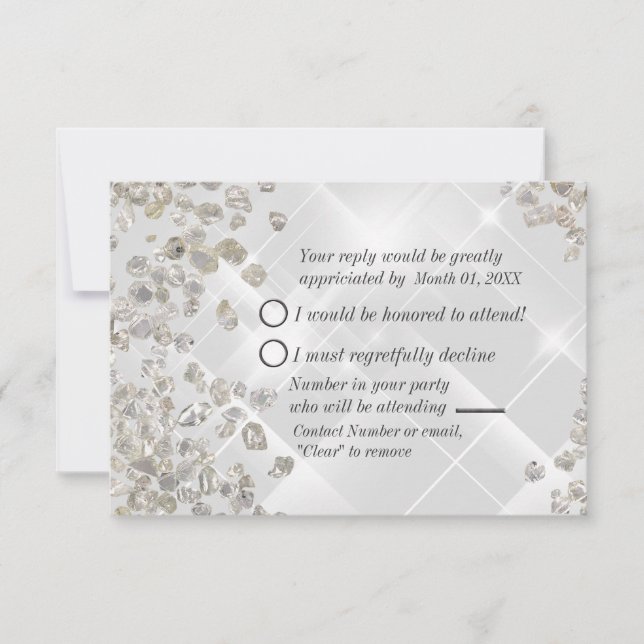 Diamonds RSVP Card (Front)