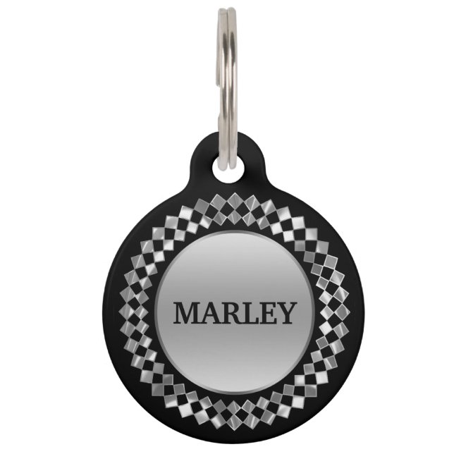 Diamonds Shape Pet Tag (Front)