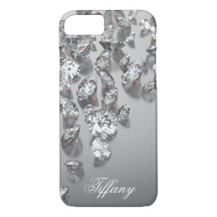 Diamonds Shiny Sparkling Bling Monogrammed Custom iPhone 8/7 Case