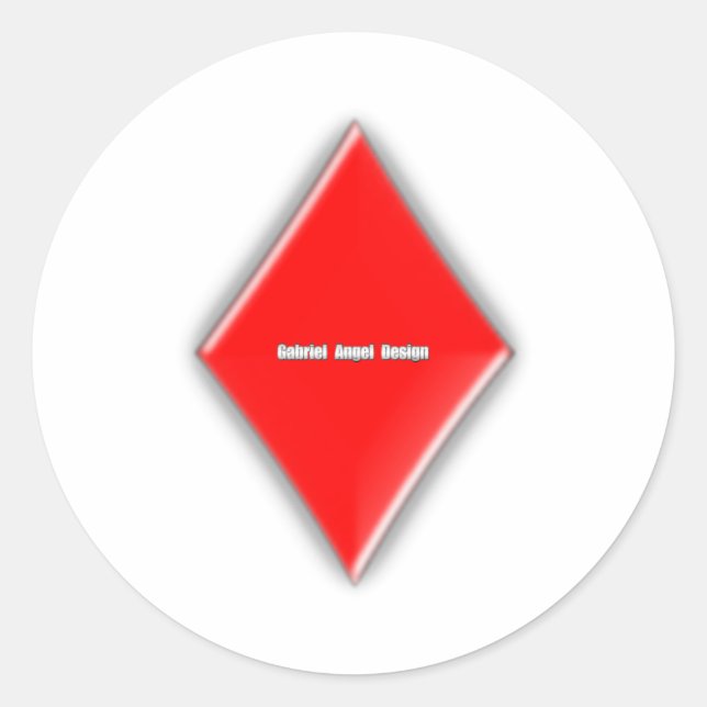 Diamonds Suit Classic Round Sticker (Front)