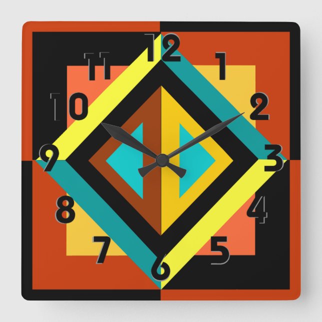 Diamonds Wall Clock (Front)