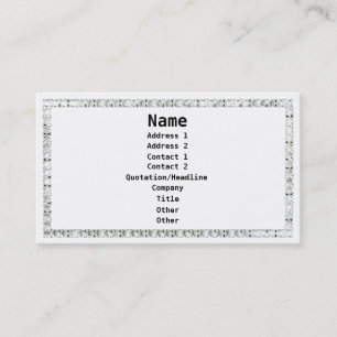 Diamonds-White Business Card