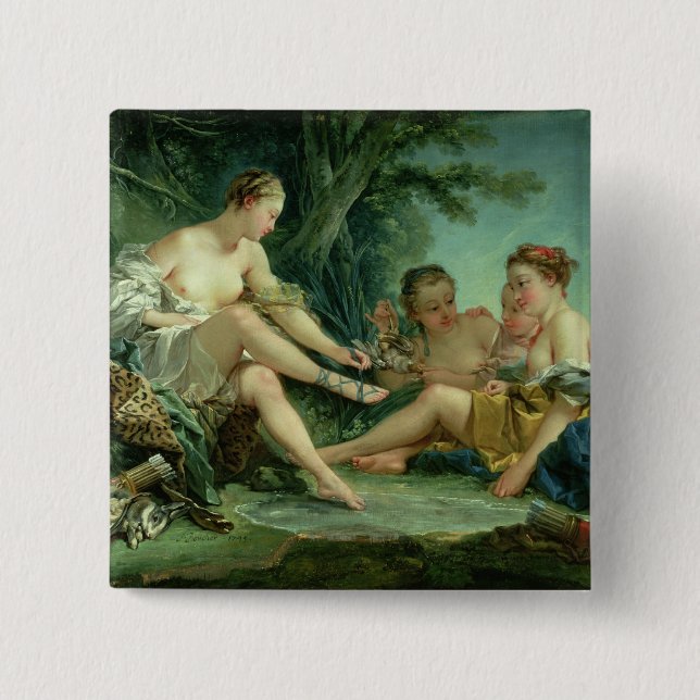 Diana after the Hunt, 1745 15 Cm Square Badge (Front)