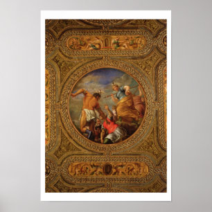 Diana and Actaeon, from the ceiling of the library Poster