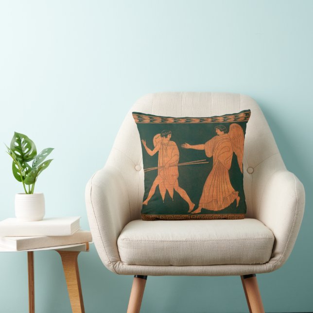 Diana and an Angel, Vintage Roman Mythology Cushion (Chair)