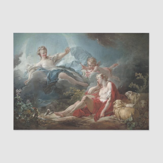 Diana and Endymion by Jean-Honore Fragonard Tissue Paper (Front)