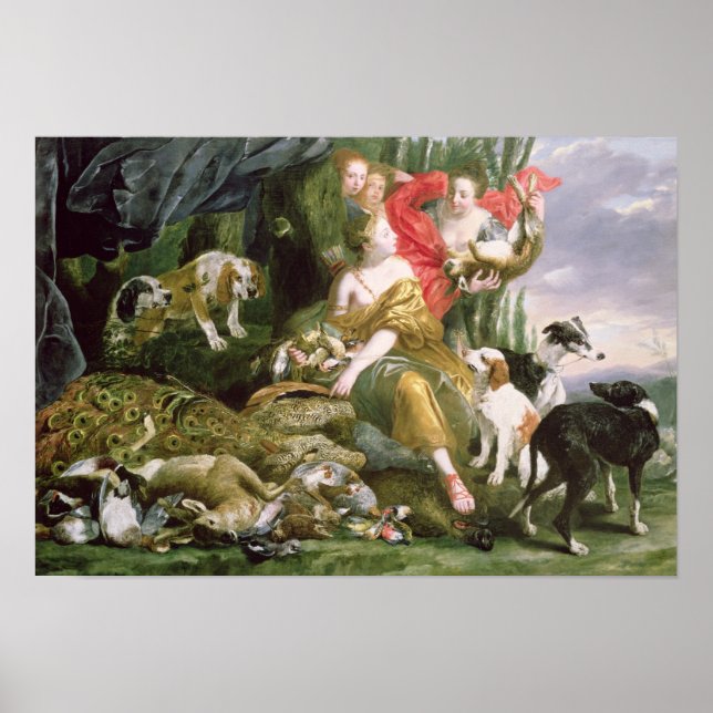 Diana and her handmaidens after the hunt poster (Front)