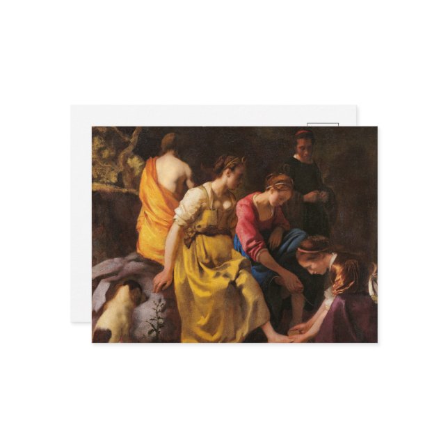 Diana and her Nymphs by Johannes Vermeer Holiday Postcard (Front/Back In Situ)