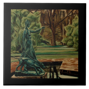 Diana Artemis Sculpture In Gardens Tile