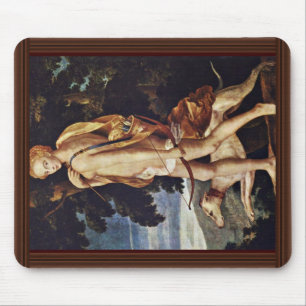 Diana As Huntress By Meister Der Schule Von Fontai Mouse Mat
