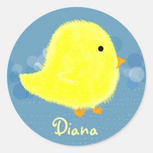 Diana Cute Baby Chick Sticker