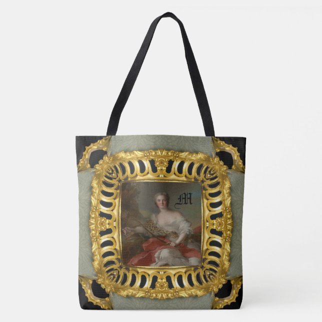 Diana Fine Art Girly Monogram Tote Bag (Front)