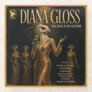 Diana Gloss: a Parody Glass Coaster