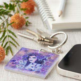 Diana goddess art by Renee  Key Ring