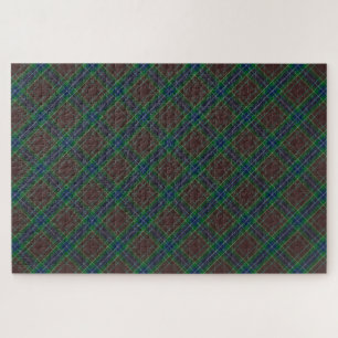 Diana Hunting Fashion Princess Tartan Plaid Jigsaw Puzzle