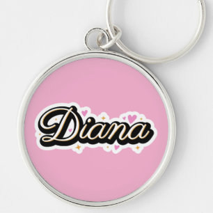 Diana name cute design key ring