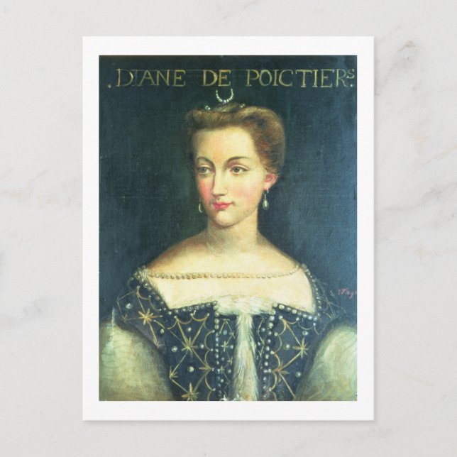 Diane de Poitiers (oil on canvas) Postcard (Front)