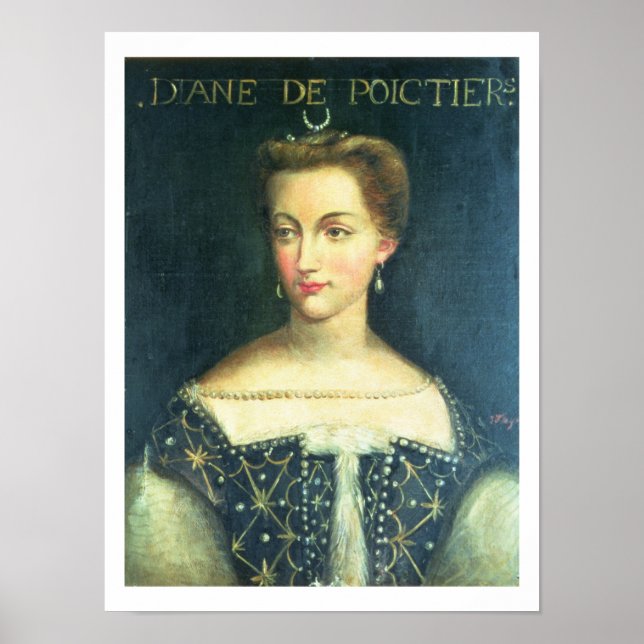 Diane de Poitiers (oil on canvas) Poster (Front)
