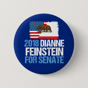 Dianne Feinstein for California Senate 2018 6 Cm Round Badge